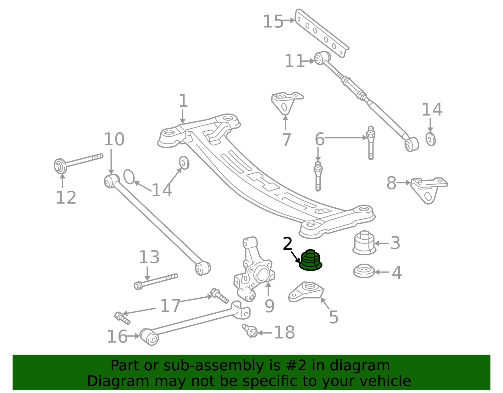 52271-06030 - Suspension Cross-Member Mount Cushion 1992-2001