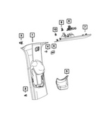 7LJ03TX7AC - Interior Trim: C Pillar Molding, Left for Mopar Image image