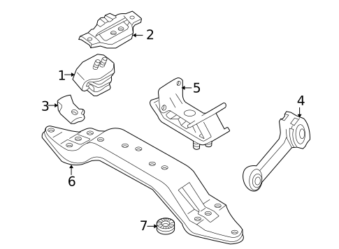 Engine & Trans Mounting for 2005 Saab 9-2X #1