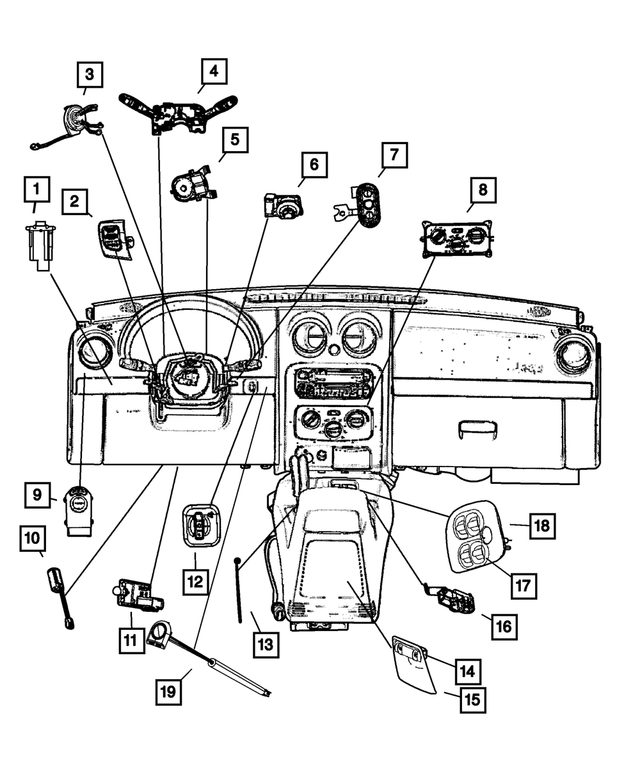 68271255AC - Electrical: Clockspring for Mopar Image