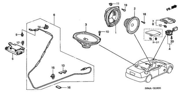 Radio Antenna - Speaker for 2002 Honda Accord #0
