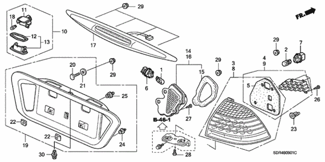 Taillight - License Light ('06-) for 2007 Honda Accord #0