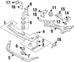 1E0199157 - Engine: Engine Carrier Sleeve for Volkswagen: Cabrio, Jetta Image