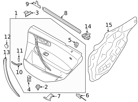 Interior Trim - Rear Door for 2010 BMW X3 #0