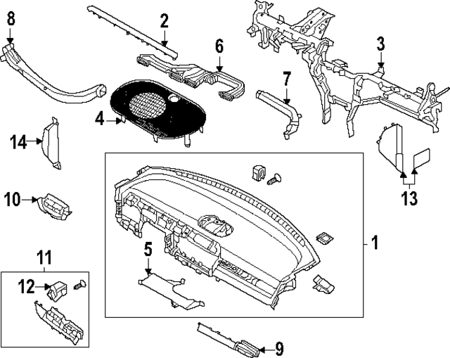 84701PI000NNB - : Instrument Panel for Hyundai Image