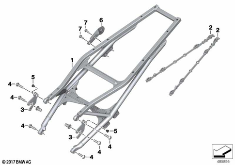 Motorcycle Frame for 2021 BMW-Motorrad F 750 GS #1