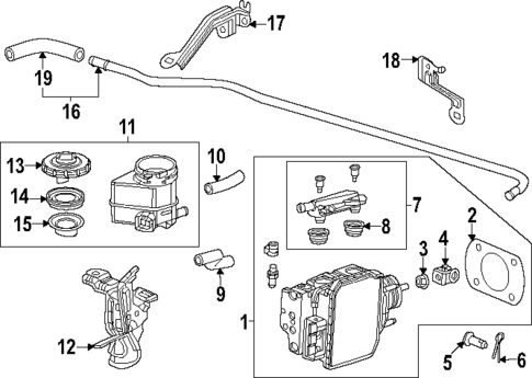 Master Cylinder - Components On Dash Panel for 2025 Honda Civic #0