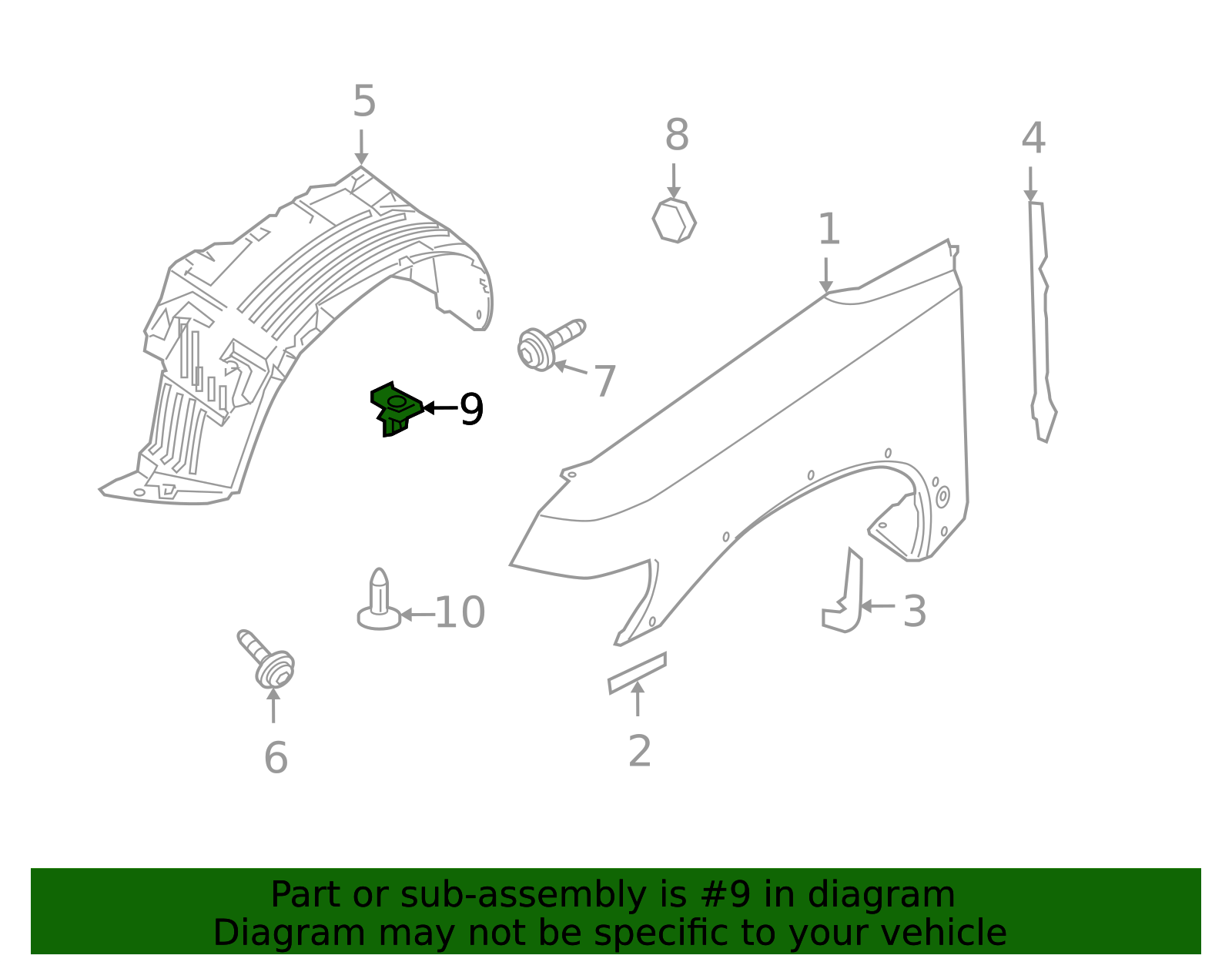 63848-4M500 - High-Quality Fender Liner Retainer for AutoNation Parts