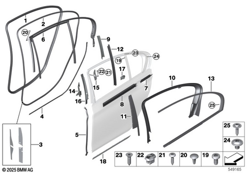 Door, Rear for 2019 BMW 740iX #1
