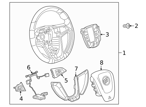 Steering Wheel & Trim for 2017 Buick Cascada #1