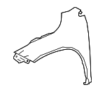538010E020 - Body: Fender for Lexus: RX350, RX350L, RX450h, RX450hL Image