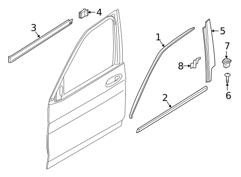 Exterior Trim - Front Door for 2025 BMW X5 #0