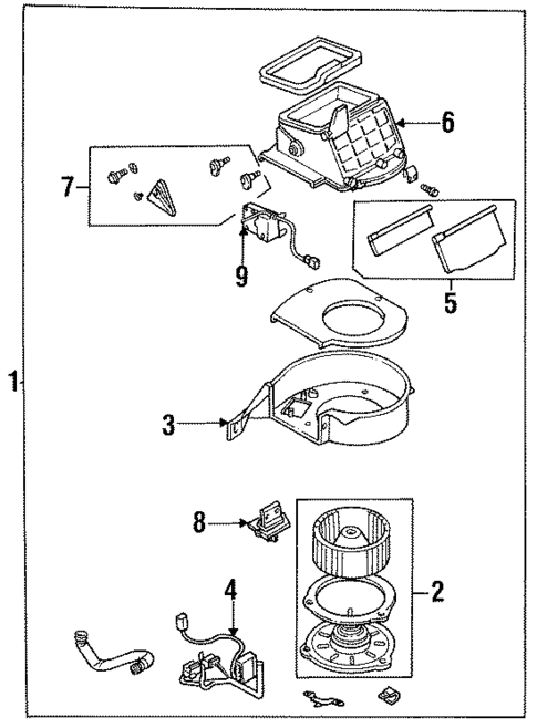Blower Motor & Fan for 1995 Mazda 626 #0