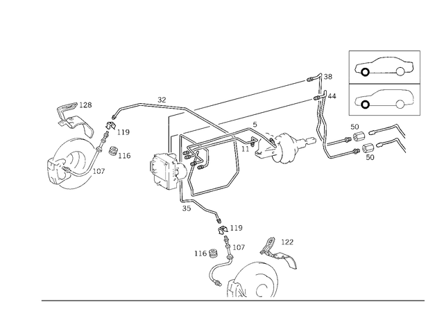 123420882864 - Brakes: Line for Mercedes-Benz Image