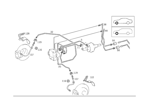 Brake Lines for 1998 Mercedes-Benz E430 #0