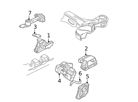 Engine Mounting for 2000 Volkswagen Jetta #0