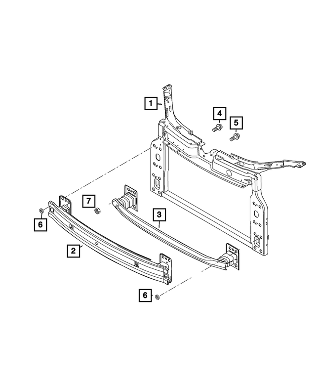 68752067AA - High Voltage Powertrain Systems: Radiator Closure Panel for Fiat: 500E Image