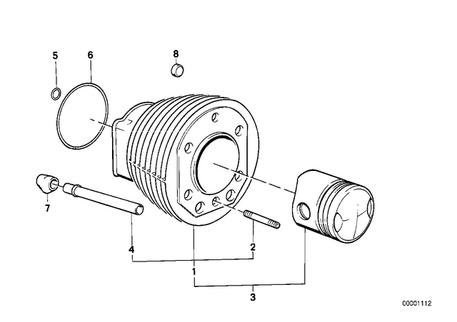 11111337275 - : "Nikasil"-Cylinder for BMW-Motorrad Image