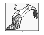86811A7000 - Body: Fender Liner for Kia: Forte, Forte5 Image