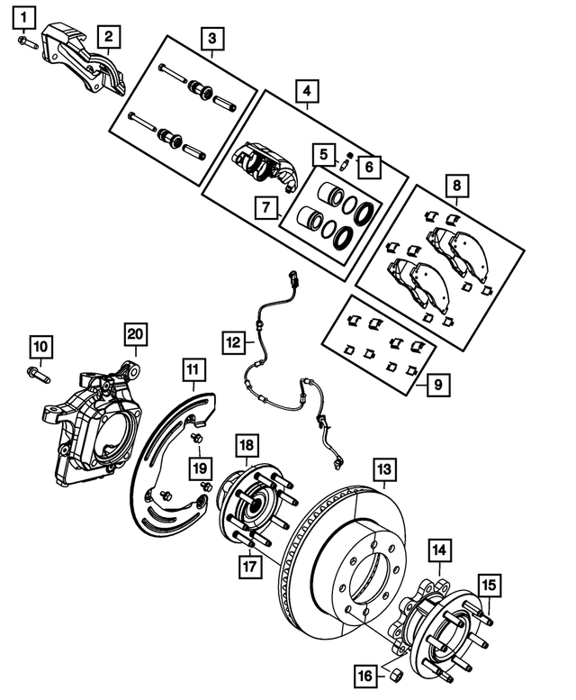 « R8453093AB – Brakes : Freins à Disque Etrier, Refabriqué, Côté Gauche pour Mopar Image »