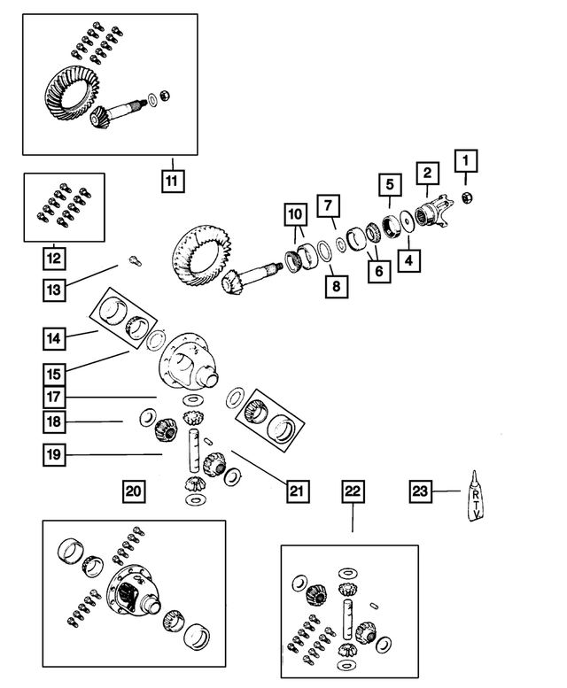 5135255AB - Front Suspension &amp; Drive: Ring And Pinion Gear Kit for Mopar Image