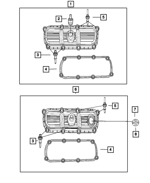 4648973AD - 3.8L Gas; Engine: Pcv Valve for Mopar Image
