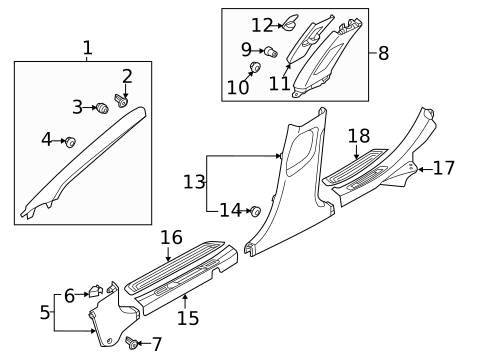 Interior Trim - Pillars for 2012 Hyundai Azera #0