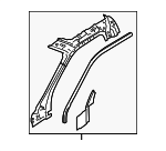 HC3Z2551186B - Body: Windshield Pillar Reinforced for Ford Image