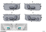 61315A6E129 - Vehicle Electrical System: Switch Seat Adjustment Left for BMW Image
