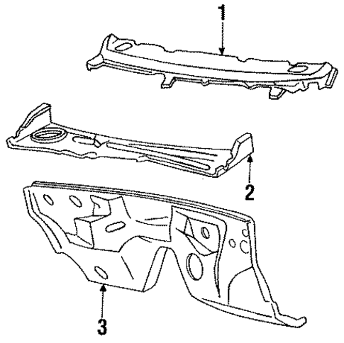 Cowl for 1996 Mercury Cougar #0