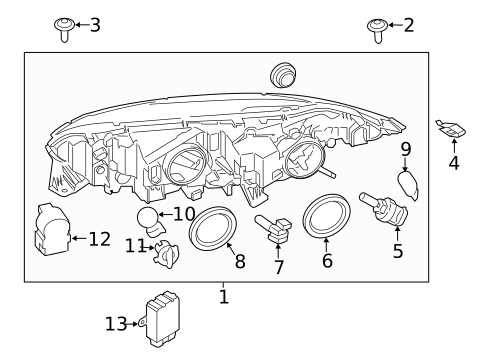 Headlamp Components for 2014 Ford Transit Connect #0