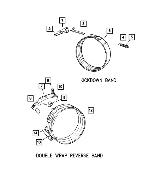 Bands, Reverse and Kickdown for 2004 Jeep Grand Cherokee #0