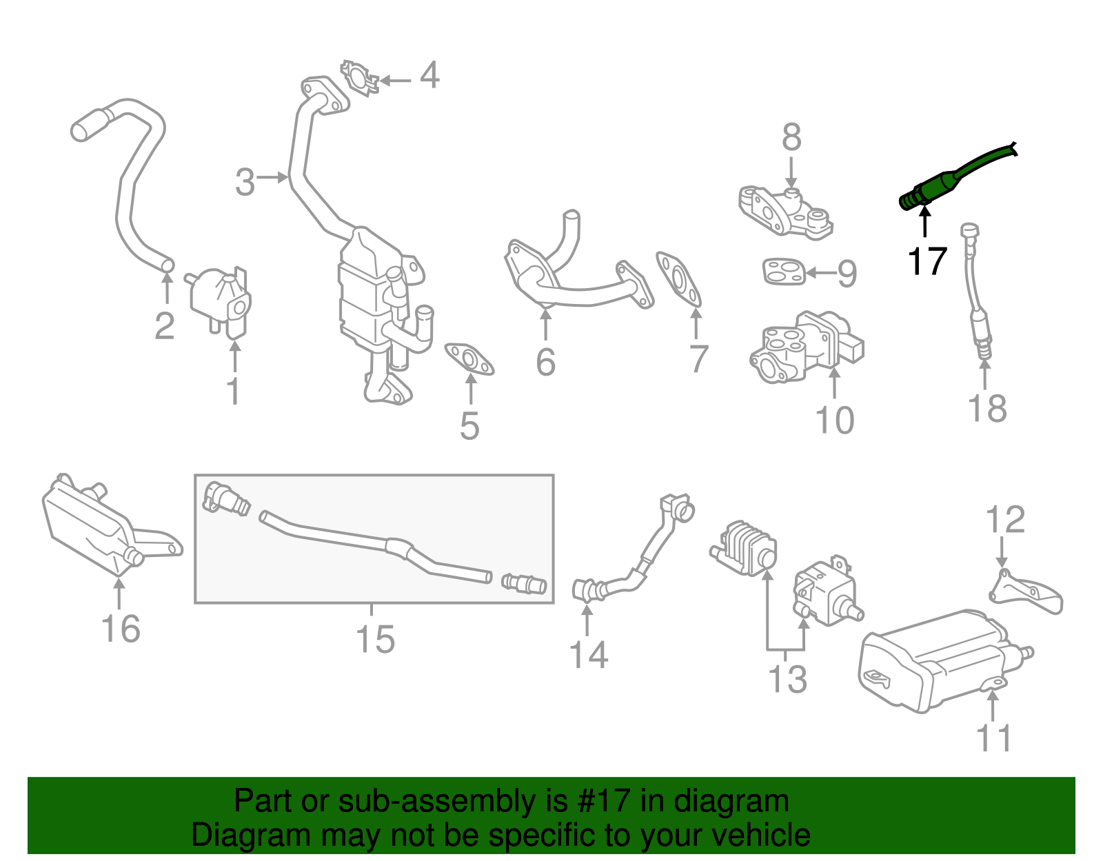 Oxygen Sensor - Subaru (22690AA96A) | Subaru Online Parts