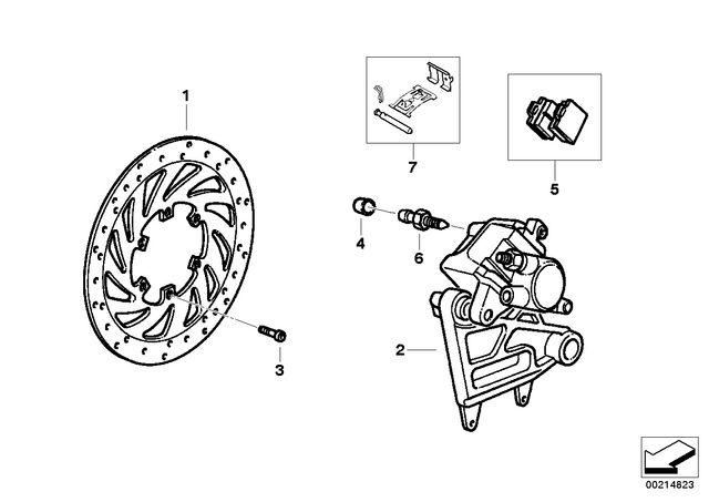 34212345314 - Brakes: Rear Brake Disc - D=240mm for BMW-Motorrad Image