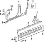 86803556 - : Inner Rocker Reinforcement for GM Image
