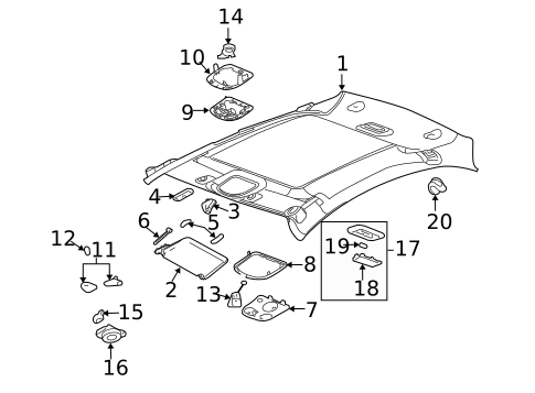 Interior Trim - Roof for 2006 Pontiac G6 #0