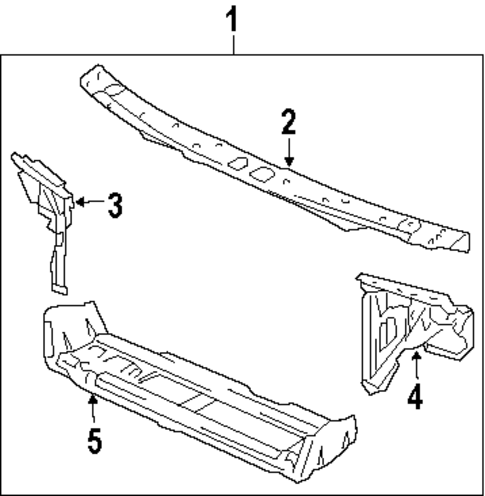Radiator Support for 1997 Buick LeSabre #0