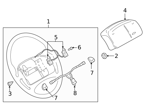 Steering Wheel & Trim for 2003 Chevrolet Impala #0
