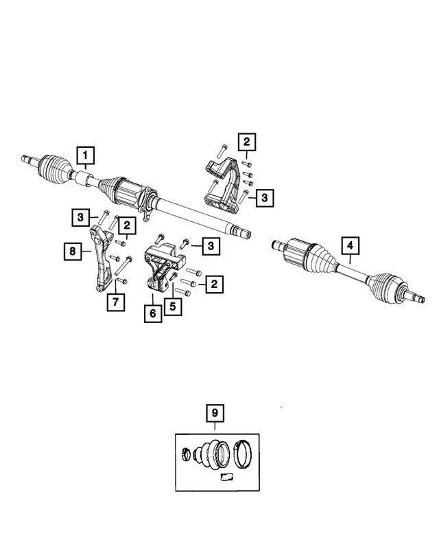 52123671AA - : Drive Shaft Center Bearing Bracket for Mopar Image
