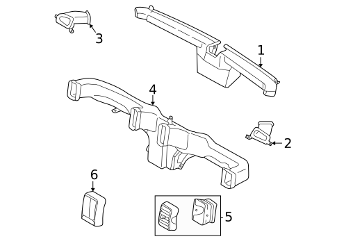 Ducts for 2003 Mazda Tribute #0