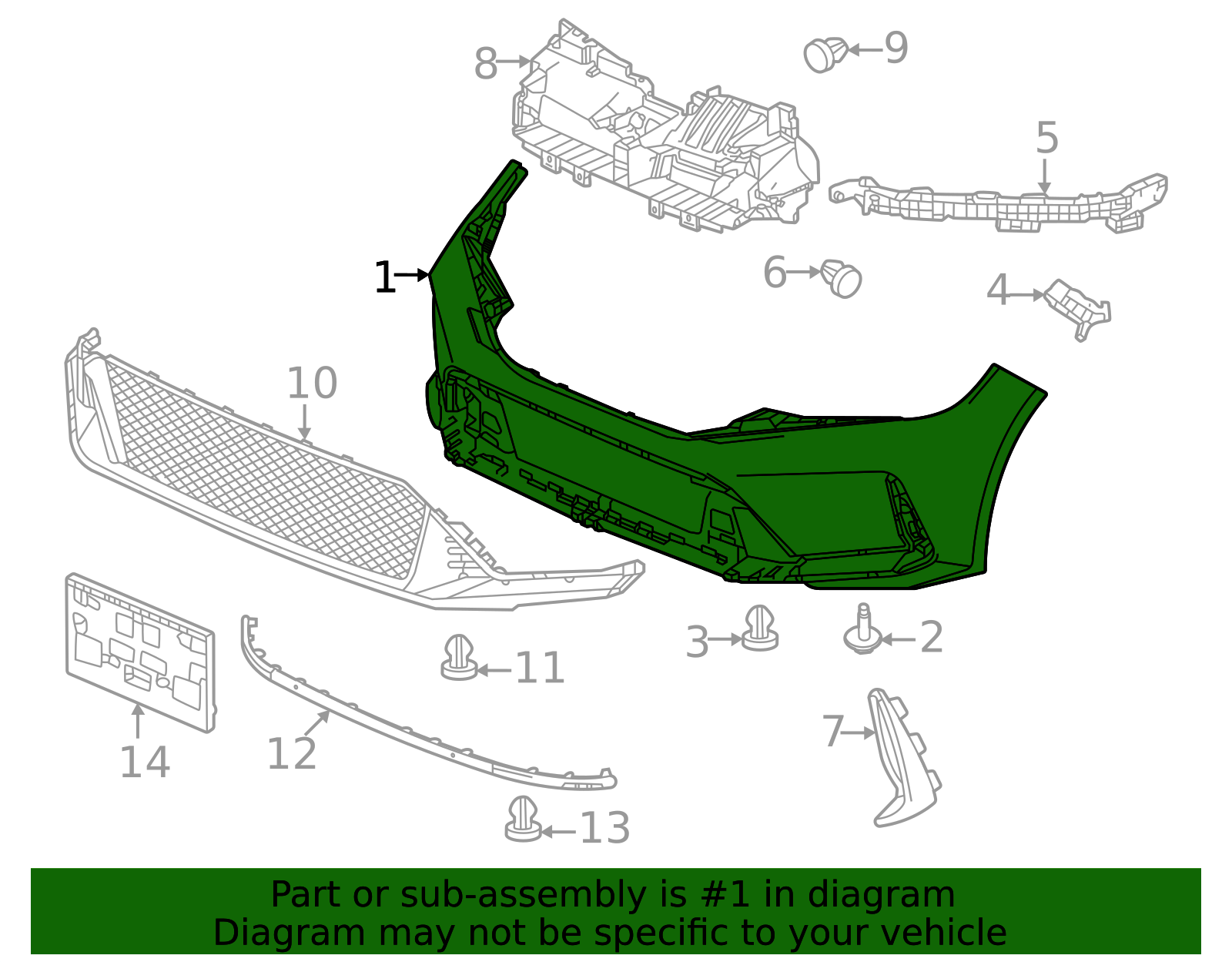 OEM 2023-2025 Honda Civic Bumper Cover 04711-T60-J00ZZ | Honda