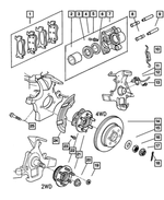 5016167AA - Service Brakes: Front Disc Brake Pad Kit for Mopar Image