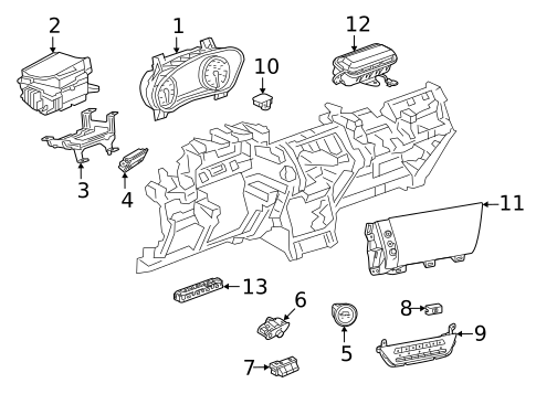 Cluster & Switches for 2022 Buick Envision #0