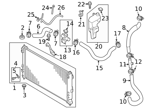 Radiator & Components for 2025 Mitsubishi Outlander Sport #0
