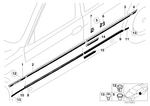 51138208387 - : Molding Fender Front Left for BMW Image