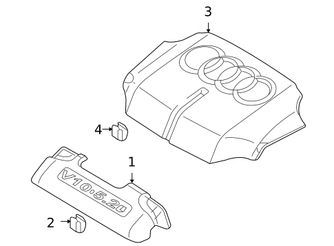 Engine Appearance Cover for 2009 Audi S8 #0