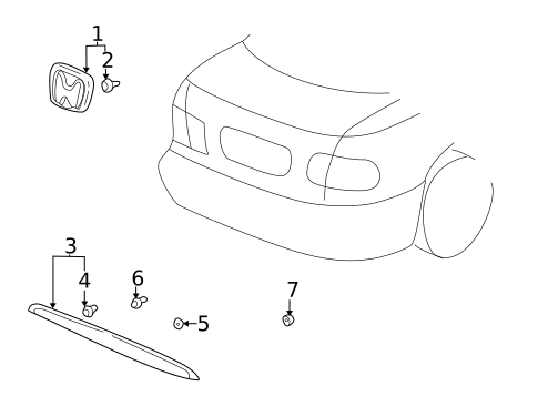 Exterior Trim - Trunk for 2005 Honda Civic #0