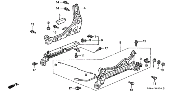 Front Seat Components (R.) for 2000 Honda Civic #0