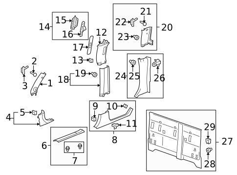 Interior Trim - Cab for 2010 Hummer H3T #0