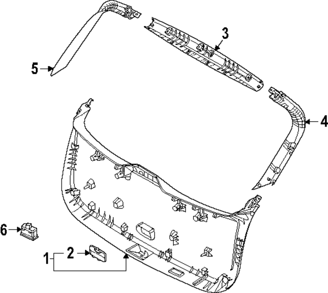 81710T6700NNB - : Lower Gate Trim for Hyundai Image